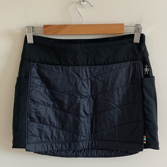 Smartwool Quilted merino wool Black Mini Skirt XS - Picture 4 of 10